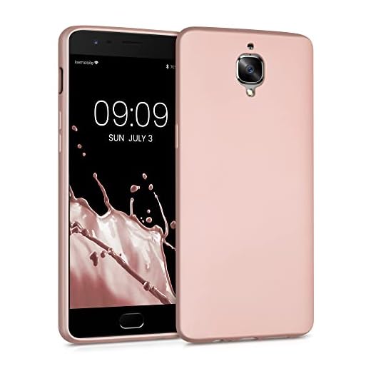 kwmobile Fodral kompatibelt med OnePlus 3/3T – mobiltelefonfodral metallic roséguld