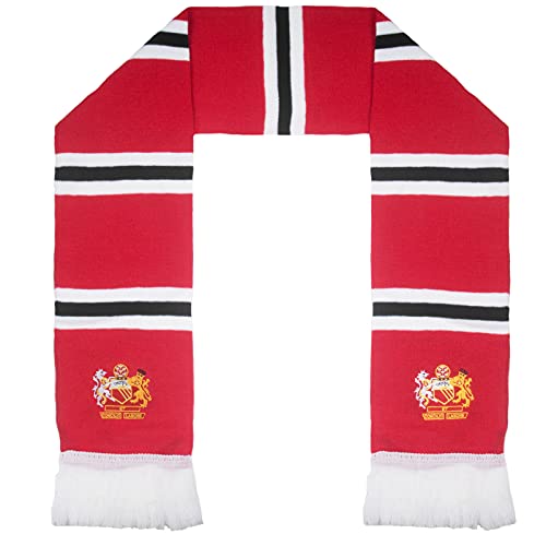 fan originals Scarf Manchester Crest in United Colours 3 Bar Red White Black - Image 2