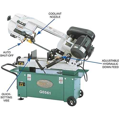 Grizzly G0561 Metal Cutting Bandsaw, 7 x 12-Inch