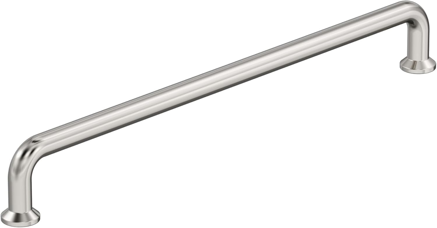 Amerock Factor 10-1/16 inch (256mm) Center-to-Center Polished Nickel Cabinet Pull, BP36964PN