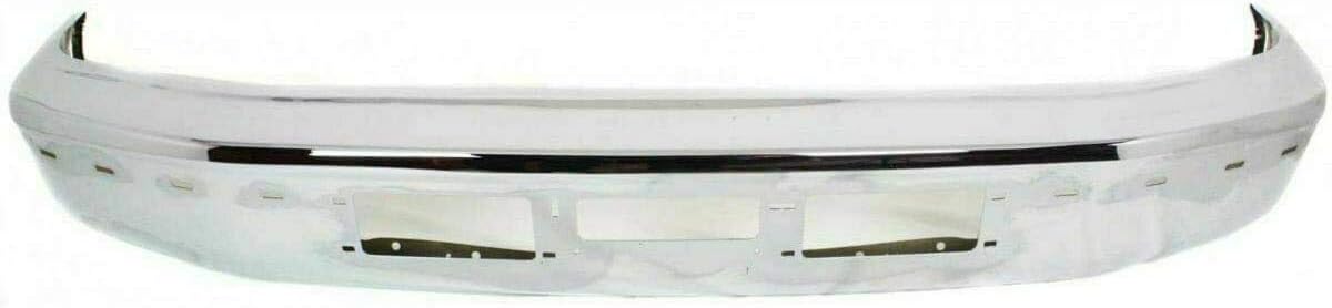 Front Bumper Chrome Steel + Lower Panel Valance + Molding Trims Kit For 1992-1997 Ford Bronco F-150 F-250 F-350 Direct Replacement