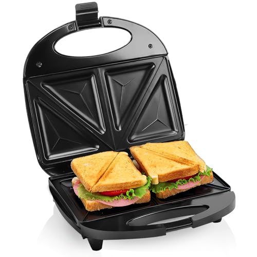 Listado de Sandwichera Walmart favoritos de las personas. 49 Sandwichera, Sanwichera y Huaflera Eléctrica Panini con Luz Indicadora para Desayuno, 2 Parrilla Antiadherente para Uso Familiar, 750 W, Negro