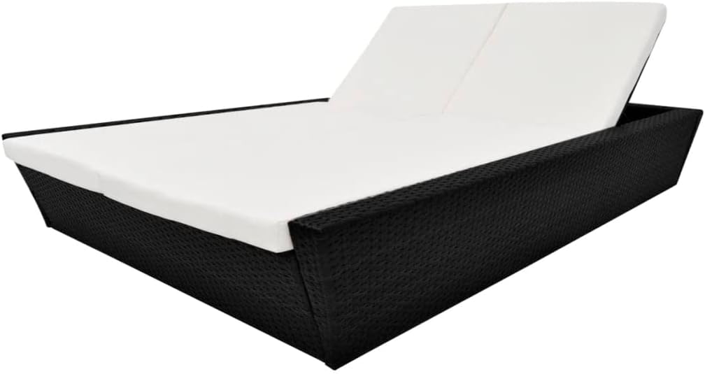 WIFESE 200×138,5×30 cm Outdoor Lounge Bett mit Polster Gartenbett