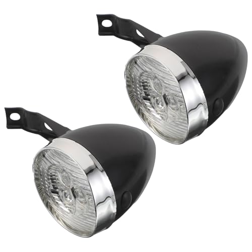 Luz LED redonda giratoria POPETPOP de seguridad para bicicleta con soporte de horquilla