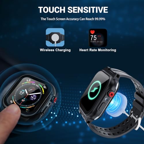 LaBold IP68 Waterproof Case with Band and Screen Protector Compatible for Apple Watch Series All, Heavy Duty Bumper Rugged Case Protective Cover Sport Strap Back Cover for iWatch Accessories, 44mm by LaBold - Image 4