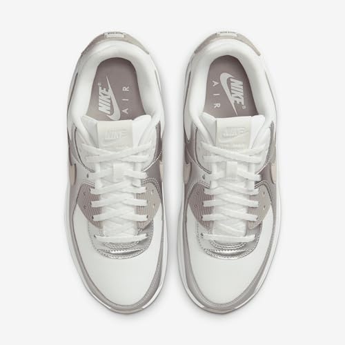 Nike Air Max 90 LV8 Women's Shoes (IB0170-101, Summit White/Vast Grey/Metallic Platinum/College Grey)4
