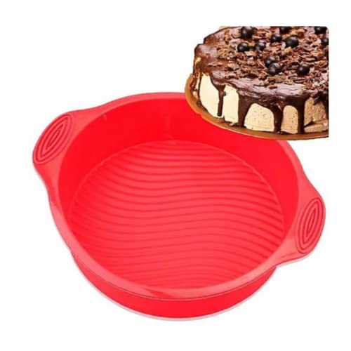 forma silicone air fryer redonda bolo forno assadeira antiaderente microondas flexível