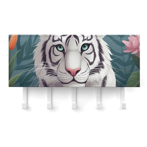 Lindo llavero de tigre colgador de llaves resistente de pared 7