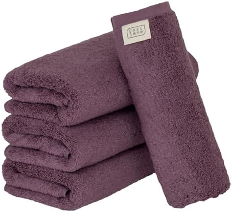 （07:00時点） 【Amazon.co.jp限定】タオル研究所 [ボリュームリッチ] #003 ビッグフェイスタオル ディープパープル 4枚セット ホテル仕様 厚手 ふかふか ボリューム 高速吸水 耐久性 綿100% 480GSM JapanTechnology