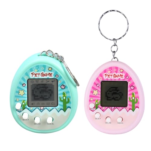 Tomedeks 2 Pezzi Animale elettronico virtuale Giocattolo interattivo, Cactus Carino Giocattolo per bambini dai 8 anni in su（A）