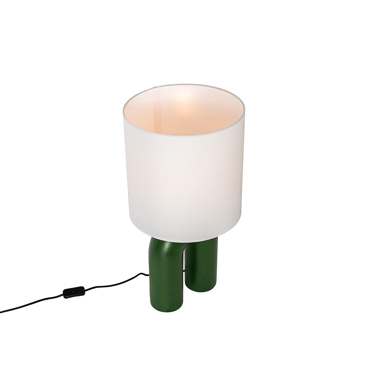 Qazqa Lotti Nachttischlampe | Skandinavisches Design Beige | Mit Leinen-Schirm | Dimmbar E27 | 59 Cm Höhe
