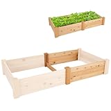 Epic Gardening: 3-Minute Cedar Raised Bed Extension Kit - Expandable Garden Space, Tool-Free Assembly, 100% Western Red Cedar: Double Your Planting Area Quickly and Easily (Extension Kit Only)