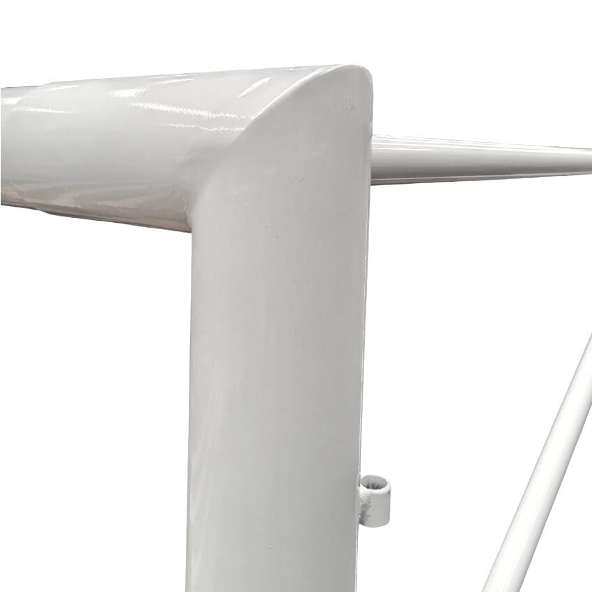 Coppia Porte Calcetto 3x2 m in Acciaio Verniciato | Professionali e Regolamentari | Complete di Reti in Nylon Ø 2,5 mm | Ideali per Campi Indoor e Outdoor