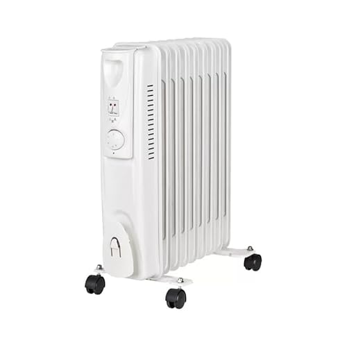EFFE Radiatore Olio 9 Elementi Bianco 3 Livelli di Potenza 800-1200 - 2000w | Misure: 430 * 230 * 630h