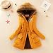 SHOBDW Invierno Mujeres Moda Informal más Gruesa Slim sólido Abajo Chaqueta Abrigo...
