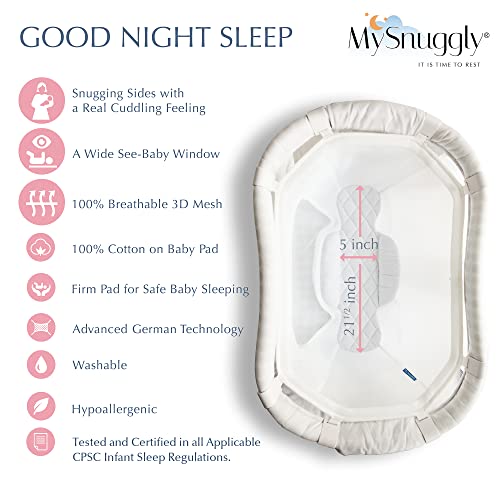 Mysnuggly Newborn Bassinet Insert For Halo Bassinets | Patented Safe Real Cuddling Feeling For Better Sleep #TOP7