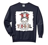 T-Ball Mawmaw Tee Ball Leopard Print Squad Messy Bun Hair Comfort Colors Adult Sweatshirt
