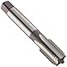 Dormer E501 High-Speed Steel Straight Flute Tap, for Left-Hand Threads, Uncoated (Bright) Finish, Round Shank with Square End, Bottoming Chamfer, M6-1.00 Thread Size