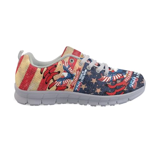 Image of GIFTPUZZ Mens Lace Up Athletic Trainers Running Sneakers Wedge Breathable Gym Lightweight Sports Tennis Shoes