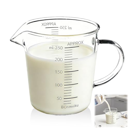 Image of DOJASOHILMI 250ml Small Measuring Jug, Anti-Drip Spout, for Baking, Cooking, Kitchen