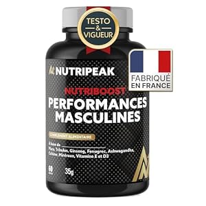 TESTOSTERONE HOMME Concentré pour Performance Masculine | Action COMPLÈTE – 100% Naturel | Tribulus terrestris – Ashwagandha – Fenugrec – Ginseng & Zinc caféiné | Fabriqué en France