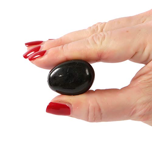 Clear Large Oval Pebbles Mixed Transparent and Coloured Stones Aquarium Marbles Table Scatter Stones Decorative Nuggets Vase Filler Beads Plant Pot Decoration 26pcs (Black/Transparent)