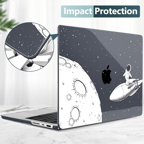 Carcasa MacBook Pro 14 M5 para oficina y viajes con protector de teclado de silicona 6