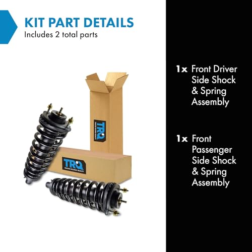 Image of TRQ Shocks Struts & Springs Front LH RH Pair Set for Chevy GMC Buick Olds Isuzu Saab