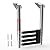 LUISLADDERS Boat Ladder 4 Step Folding for Fishing Boat, 900 lbs Capacity 316 Stainless Steel Dock Ladder Extension for Lake Flip Up, Telescoping Swimming Pool Ladder for Boat, Yacht, Pond