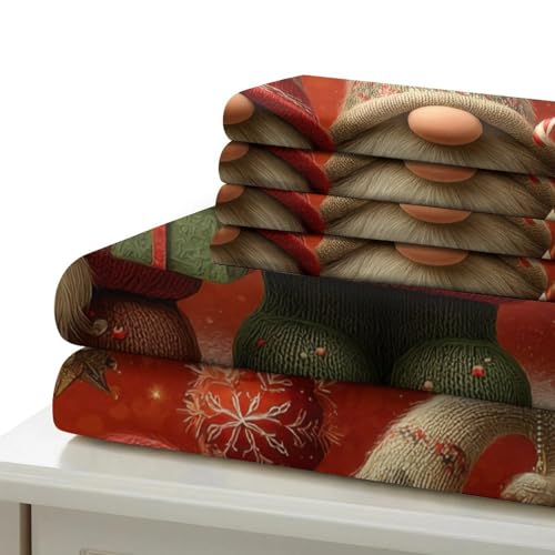 Housse de couette gnomes de Noël en microfibre 3D premium - 7