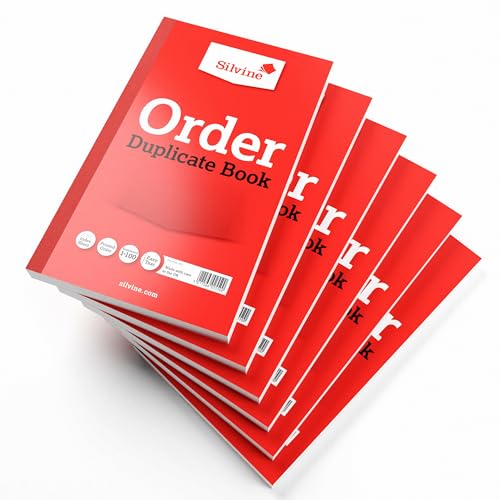 Silvine - Silvine Duplicate Order Book - Numbered 1-100 with index sheet (210 x 127mm) [Pack of 6]