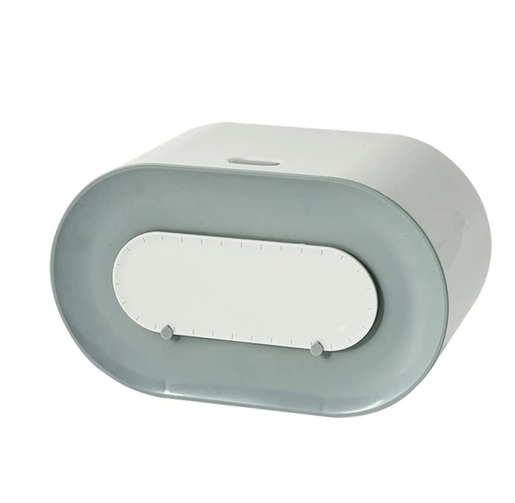 Toilet Paper Toilet Tissue Box Wall-mounted Paper Holder Dustproof Waterproof Rack Bathroom Holder(Grün)