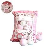 1Bag Plüsch Mini Dolls Pudding Plüschtiere Simulation Innovative Snacks Puppe-weiches Sofa-Kissen für Hauptdekoration (Hase)