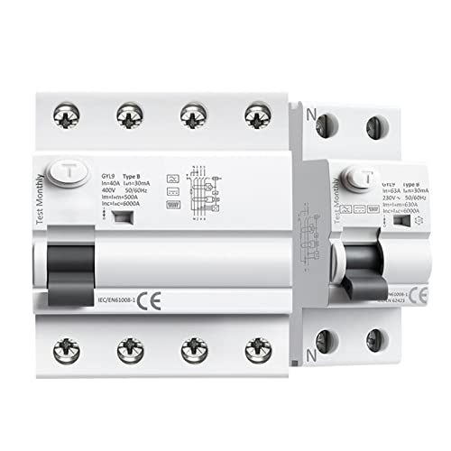 Disjoncteur Différentiel GYL9 Type B 40A 30mA pour Courant Continu RCCB 2P