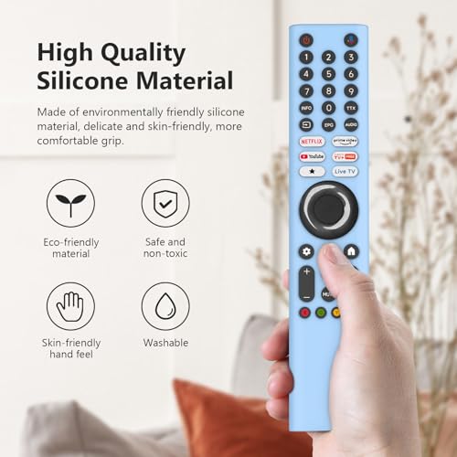 Image of RAYA Silicone Protective Cover Compatible with Xiaomi Mi TV Remote | 2025 Edition Mi FX /F Series /F Pro /X Pro /X Series TV Remote Case [Remote Not Included] (Blue)
