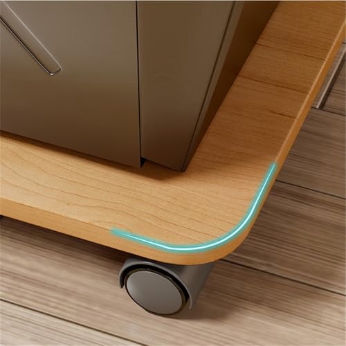 Soporte para CPU soporte móvil para torre PC con 4 ruedas giratorias para escritorio de juegos CPU Stand Natural miniatura 4