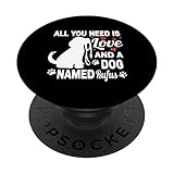Rufus - Prénom personnalisé pour chien PopSockets PopGrip Interchangeable