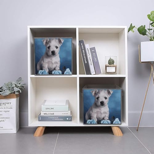 Boîtes de rangement pliables pour dressing et étagère imprimé fleuri champêtre - 6