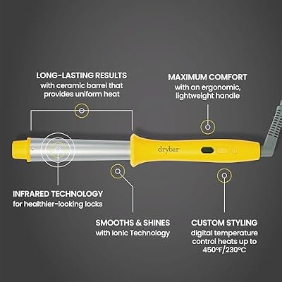 Drybar The Wrap Party Curling & Styling Wand Long-Lasting Waves and Curls Salon Hair Curling Wand