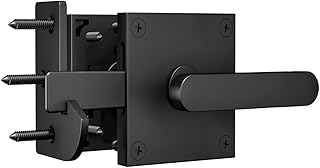 Double Side Gate Latch, Heavy Duty Right Swinging Door Latch Gate Hardware for Outdoor Fence, Wooden Gates, Pool Gate, Garden