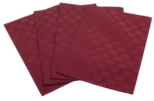 Bardwil Linens Reflections Set of 4 Placemats, Merlot