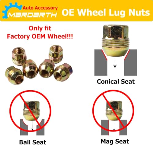Image of 32PCS 14mmx1.5 OEM Factory Wheel Lug Nut for Sliverado Sierra 2500HD 3500HD
