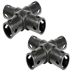 Moveandstic 2er Set Flächenkupplung 4-armig, schwarz