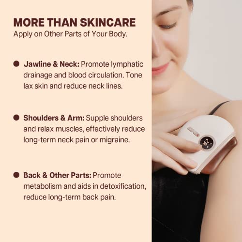 Vraiko Lux1 Gua Sha Facial Tools, Face Sculpting Tool, Electric Face Massager With 3-Level Heat & Vibration & 1000Mah Battery, Anti-Aging, Neck & Face Lift, Wrinkle And Puffiness Reduction #TOP4