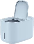 Zuutii Conteneur de stockage alimentaire, stockage de nourriture sèche, distributeur de nourriture pour animaux de compagnie, 6.9Qt Grande boîte de stockage avec couvercle, anneau en silicone & Preuve d'humidité, pour céréales de soja maïs noir