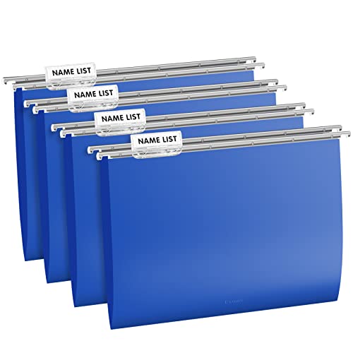 Comix Heavy Duty Plastic Hanging File Folders With Metal Hook, 1/5-Cut Adjustable Tabs, File Cabinet Folders, Letter Size, Fit For Office, School And Home, 20 Per Box (Blue) #TOP19