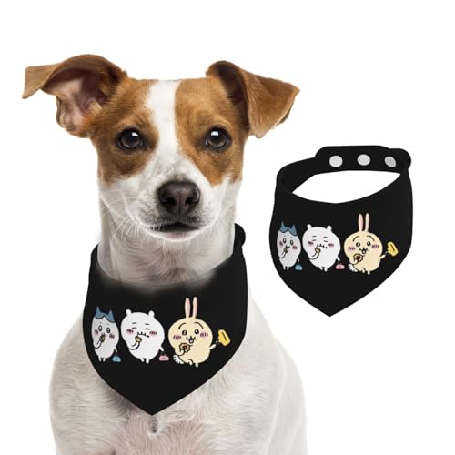 ペットバンダナ ちいかわ ペット用唾液タオル 可愛い 犬用 猫用 犬の首輪 簡単脱着式 サイズ調整可能 水洗い可 三角スカーフ ネクタイ 柔らかい かわいい 口拭き 散歩 食事用 ペット用品 小型犬 中型犬 大型犬 アクセサリー 誕生日 プレゼント 30*