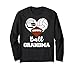 Ball Grandma Heart Funny Football Volleyball Hockey Grandma Long Sleeve T-Shirt
