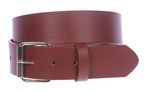 Image of Beltiscool 1 1 /2 inch (38mm) Snap On Plain Leather Jean Belt With Roller Buckle