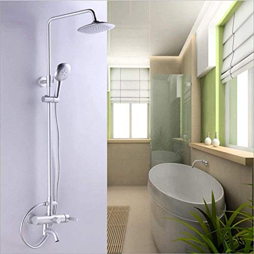 Ensemble de douche en cuivre anti-calcaire avec robinet pour basse pression - 2